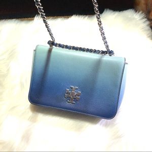 Tory Burch Blue Gradient Adjustable Strap Purse